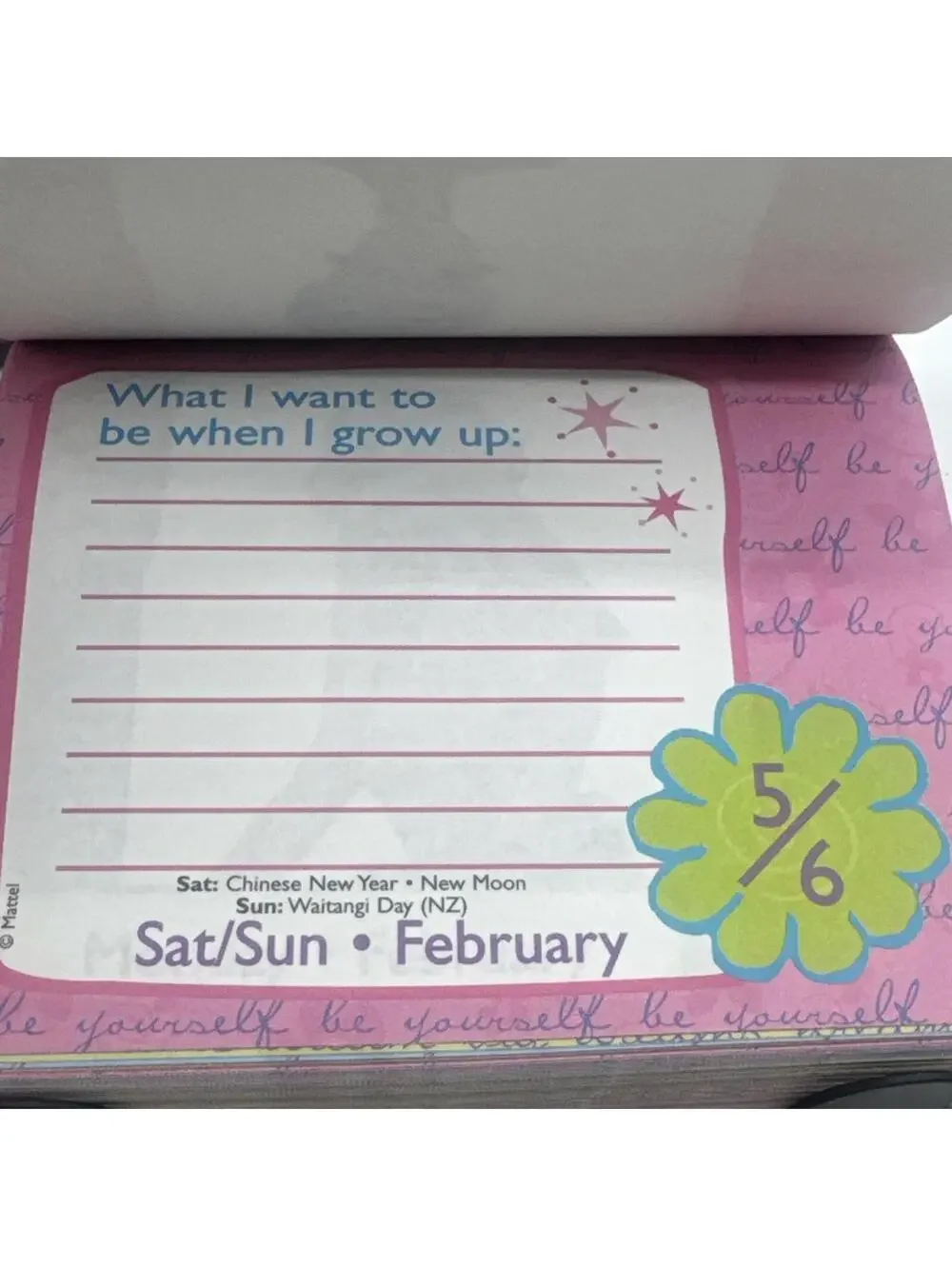 Rare Vintage 2000 Y2K Barbie Year In A Box Desk Calendar W/Fun Things To Do New